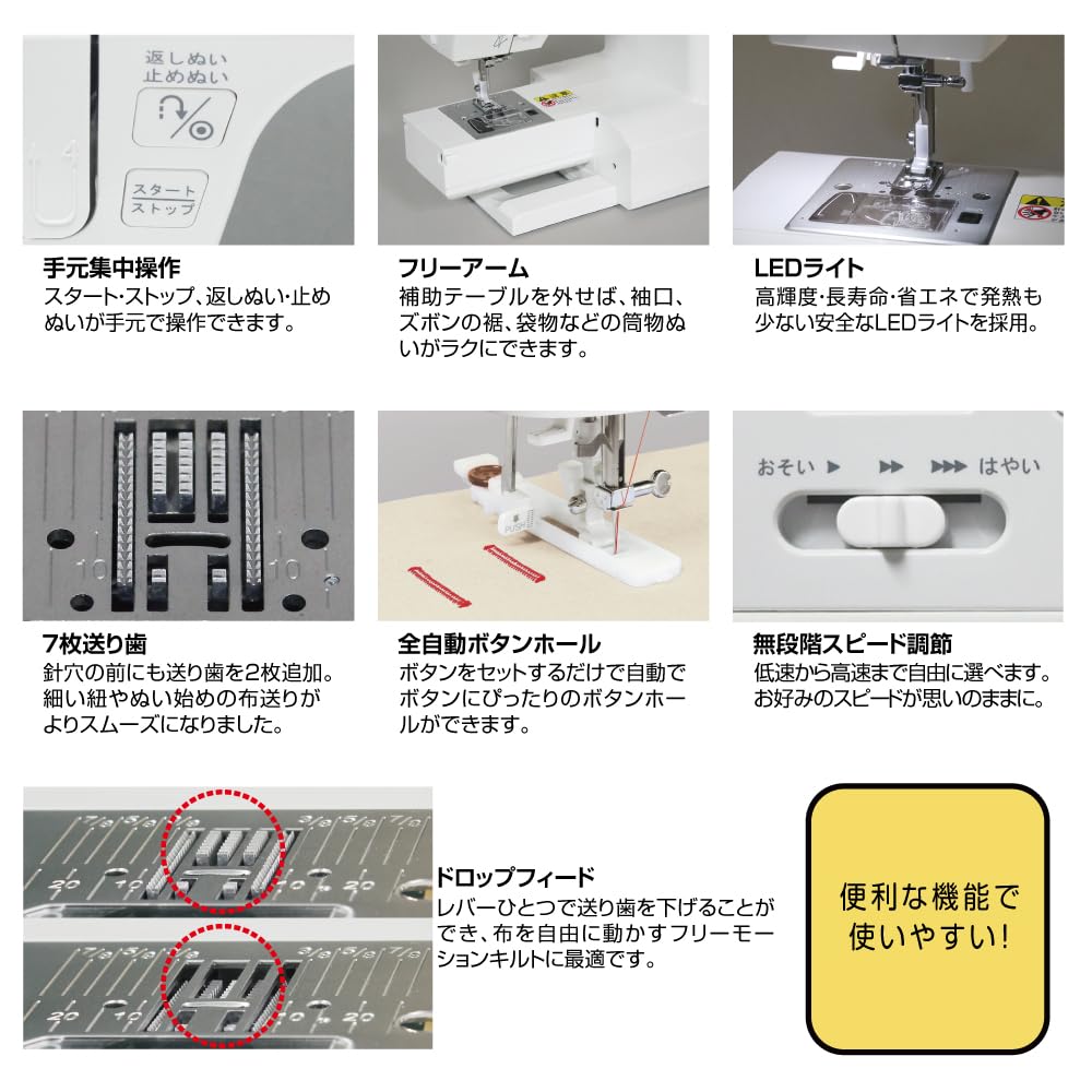Amazon | SN-e16 コンピュータミシン 初心者向け 手元集中操作 自動針